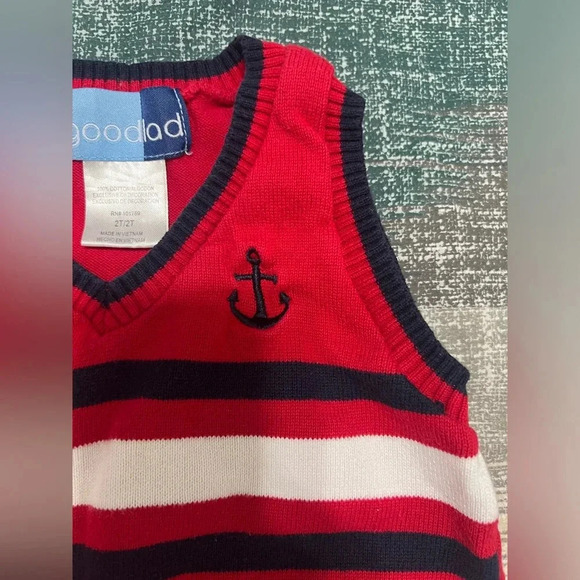 GOODLAD ⚓ Anchor Sweater Vest (Size 2T) - Picture 3 of 4